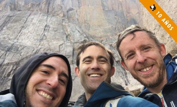 Santiago Arteaga, Mark y Tommy Caldwell en Long´s Peak Colorado.